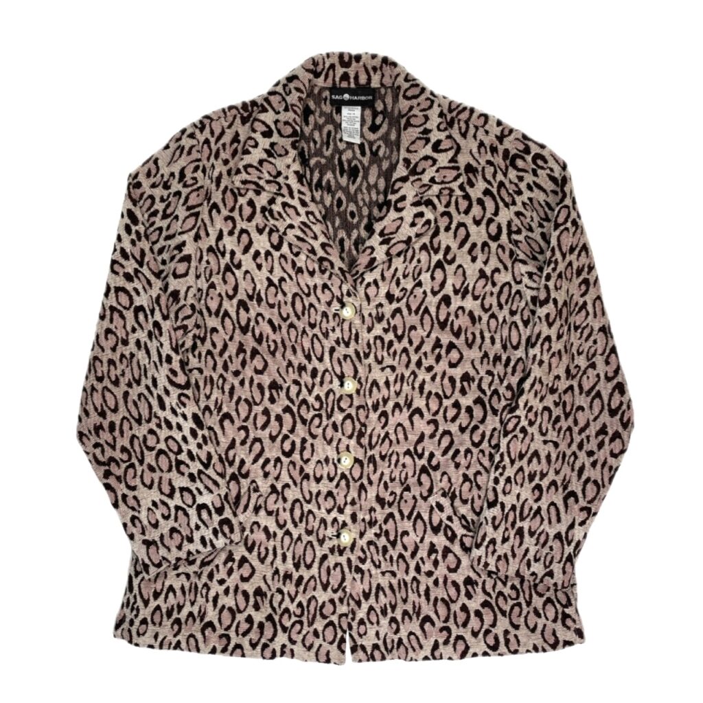 "JACQUARD LEOPARD JACKET"